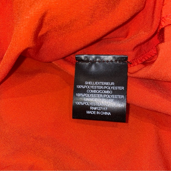 Badgley Mischka Orange Pleated Maxi Skirt Size 2 Lined NWT - Picture 9 of 12